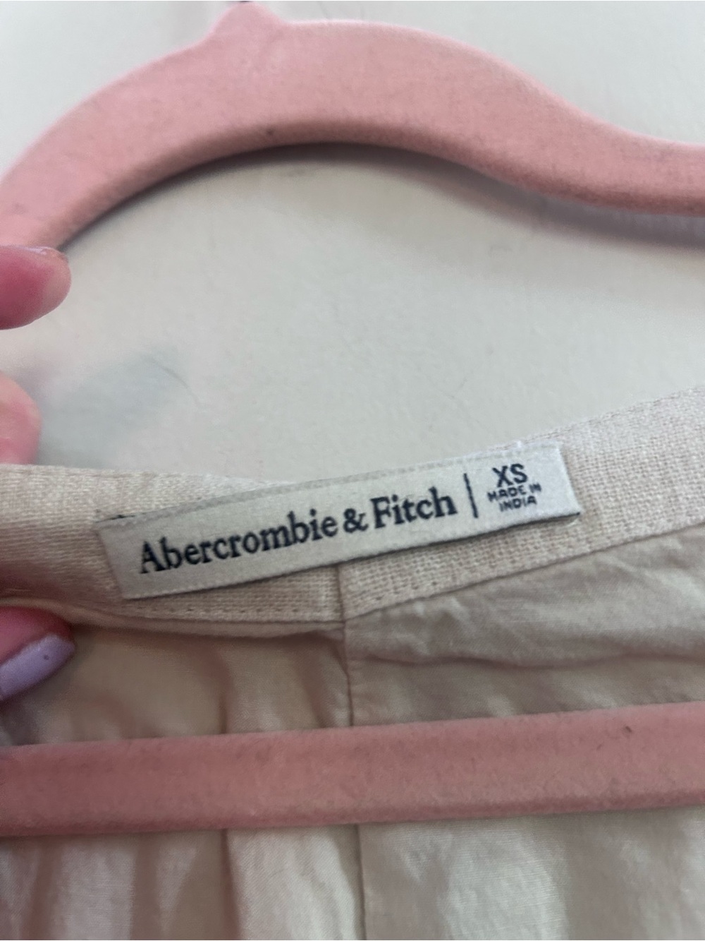 Abercrombie & Fitch linen-blend mini dress - Picture 4 of 6